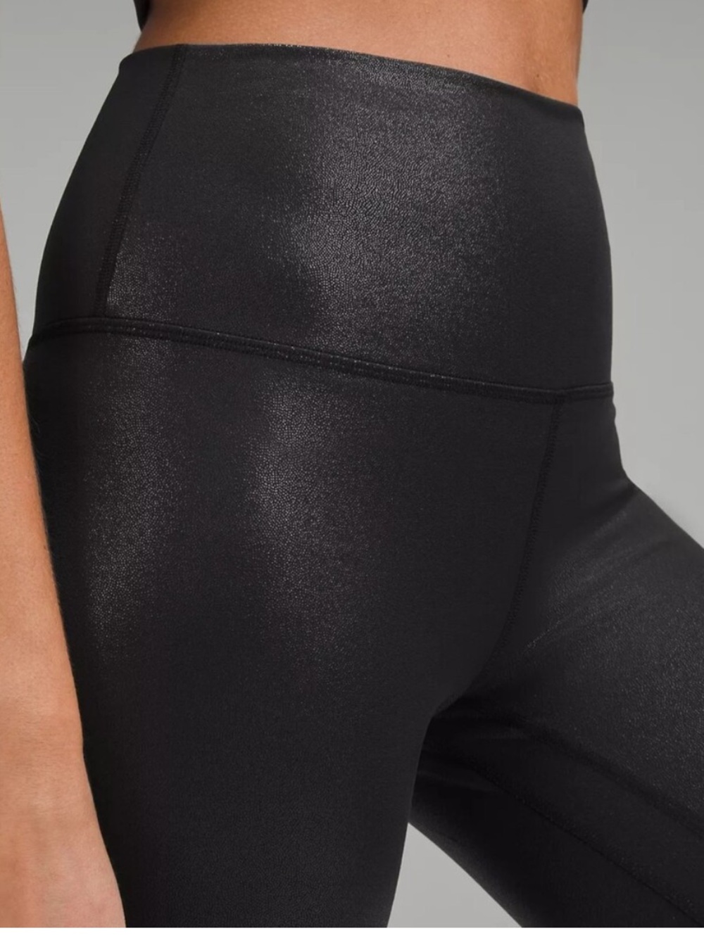 lululemon Align High-Rise Pant 25" — black foil — size 4 — NWOT